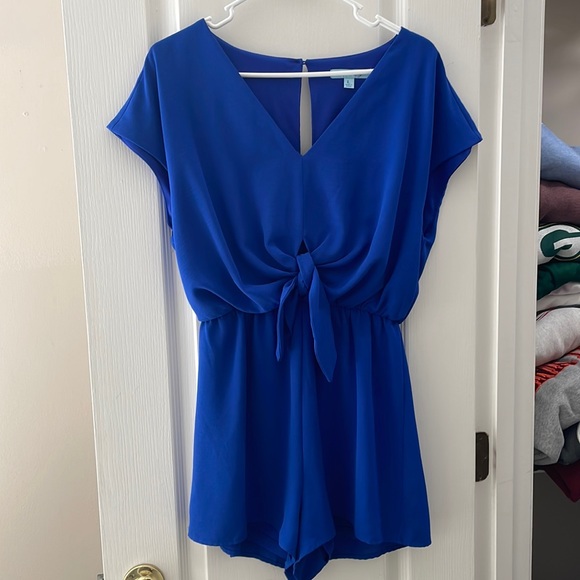She + Sky Pants - Blue Romper